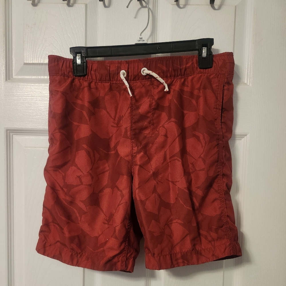 Red Floral Kids Casual Shorts